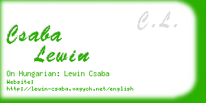 csaba lewin business card